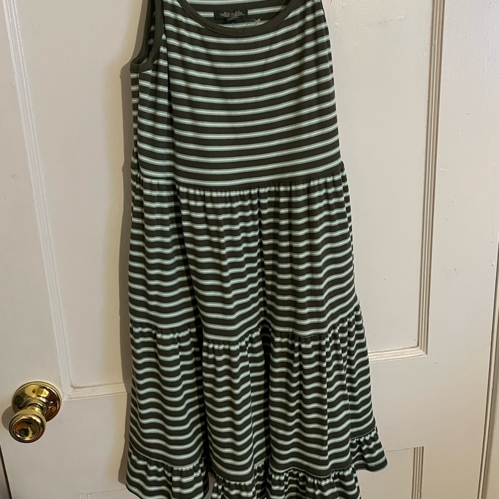 Olive stripe dress